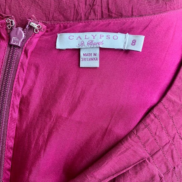 CALYPSO ST BARTH Silk Dress with Pockets! Sz 8 Perfect for weddings or events!! - Picture 10 of 12